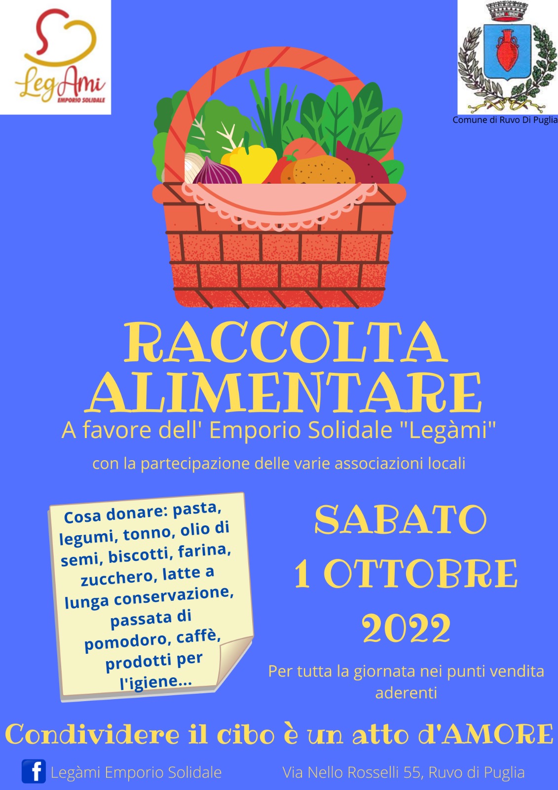 Domani La Raccolta Alimentare - Ruvesi.it